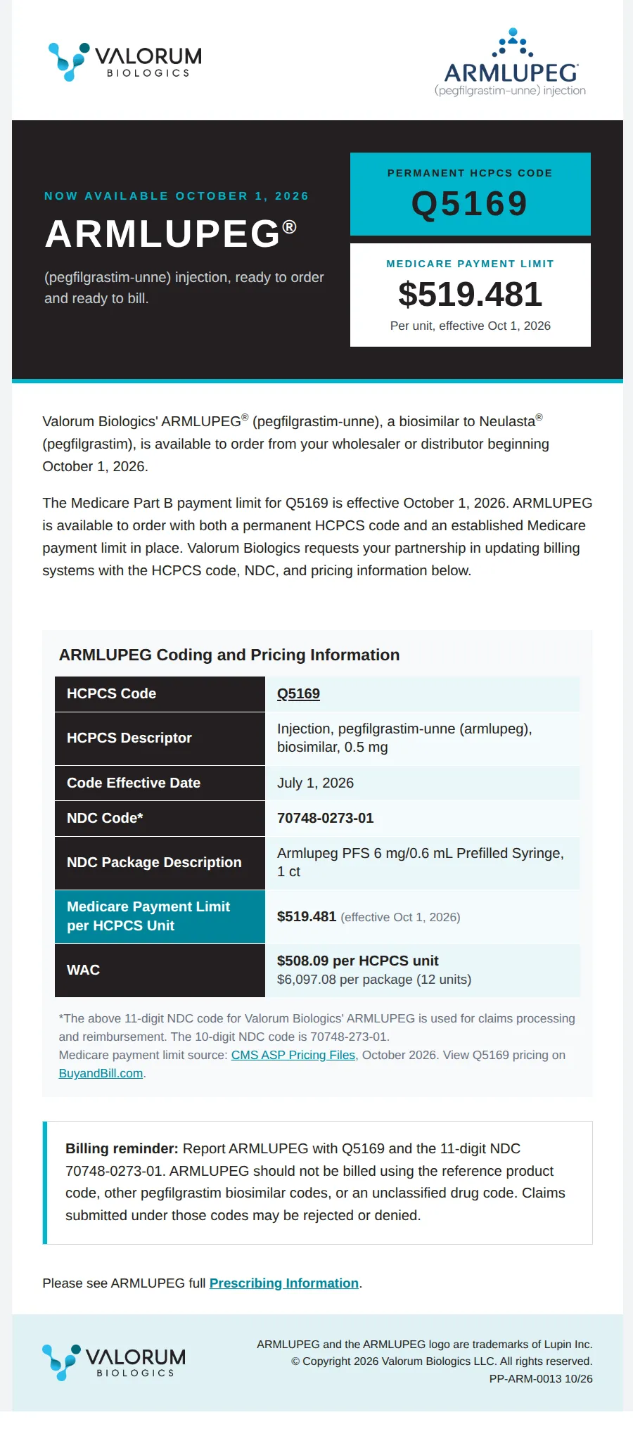 Armlupeg PFS manufacturer announcement