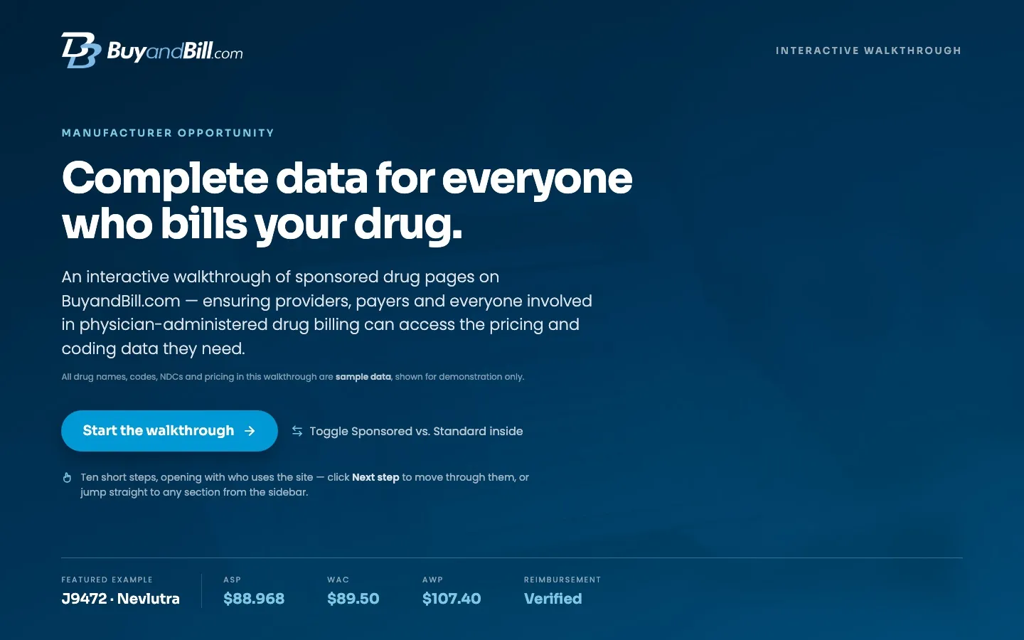 Preview of the interactive sponsorship walkthrough