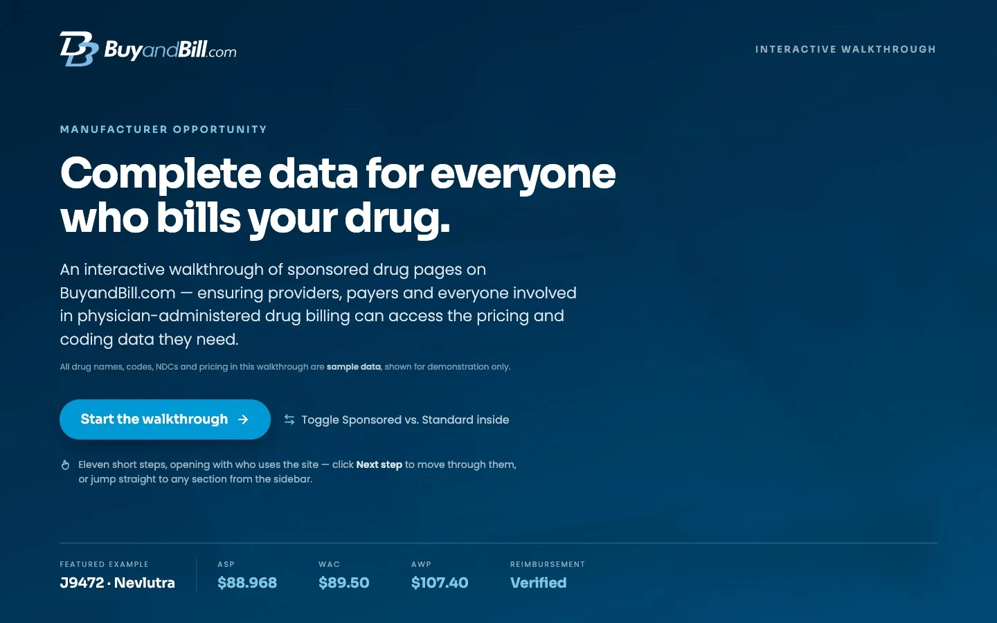 Preview of the interactive sponsorship walkthrough